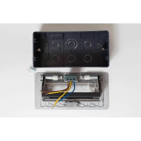 Люк на 3 поста SPL 45x45, металл, серебро, с пластиковой коробкой, IP40 300010