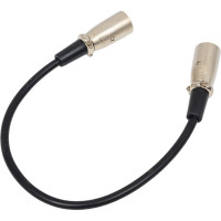 Переход XLR штекер - XLR штекер Pro Legend позолоченные контакты с кабелем 0.3м, PL2295