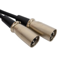 Переход XLR штекер - XLR штекер Pro Legend позолоченные контакты с кабелем 0.3м, PL2295