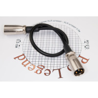 Переход XLR штекер - XLR штекер Pro Legend позолоченные контакты с кабелем 0.3м, PL2295