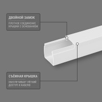 Кабель-канал TDM ELECTRIC белый 16х16, 2 метра, упаковка 42 штуки SQ0402-0004