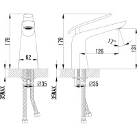 Смеситель для раковины Lemark Melange LM4906CW