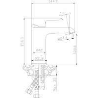 Смеситель  для раковины Rossinka W35-12