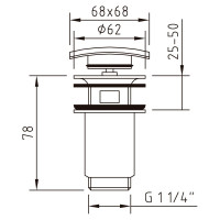 Донный клапан CLEVER QUICK-CLAC HYDRA 1-1/4" 98675
