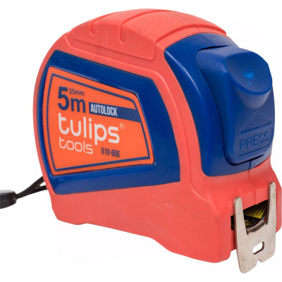 Рулетка с автоблокировкой Tulips tools 5 м/25 мм IS10-606