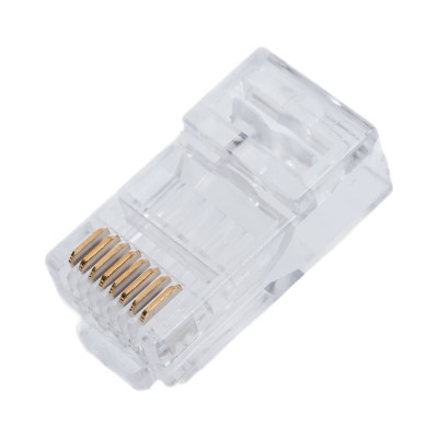 Универсальный коннектор RJ-45 Cabeus быстрой установки под витую пару, категория 6, (для одножильного и многожильного кабеля) 100 шт 8P8C-C6(1.20)-FC