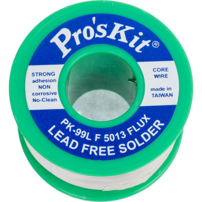 Бессвинцовый припой PK-99L10F 1 мм, 0.25 кг, Sn99.3/0.7Cu (5013 флюс безотм. RMA) ProsKit С00040241