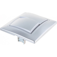 Выключатель Smartbuy 2-клавишный 10А серебро, Венера SBE-01s-10-SW2-0-c