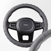 Оплетка SKYWAY Real-2 М, серая, натуральная кожа S01108004