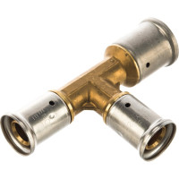 Переходный тройник HENCO уменьшенный с двух сторон, латунь, пресс, 26x20x20, 11P-262020