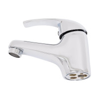 Смеситель для умывальника с монолитным изливом, xромированный Solone LUN1-A031