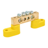 Шина на двух угловых изоляторах IEK, ШНИ-8x12-4-У2-Ж, ИЭК YNN10-812-4C2-K05