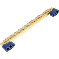 Шина N "ноль" на двух угловых изоляторах IEK ШНИ-8х12-24-У2-С YNN10-812-24C2-K07