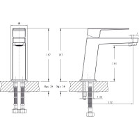 Смеситель для умывальника RUSH Thira хром TR3625-11