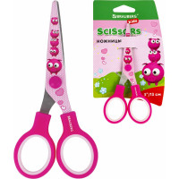 Ножницы BRAUBERG Kid Series Поросята 130 мм, розовый 232272