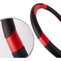 Чехол на руль DSV Black+Red искусственная кожа R99208