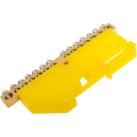 Шина EKF "0" N, 14 отверстий, латунь, желтый изолятор на DIN-рейку, 20 шт PROxima sn0-63-14-dz