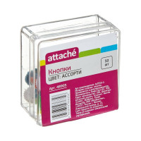 Цветные кнопки Attache 12 мм, 50 шт 48905