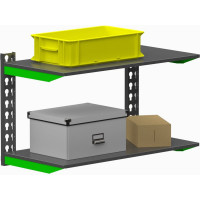Модульный стеллаж ООО Металекс Metalex серии FLY, 500x600x400, 2 полки SMFII506040