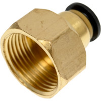 Фитинг прямой трубки ПВХ внутренняя резьба M22х1.5 мм - 8 мм, 10 шт Дали-Авто DA-01310