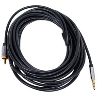 Кабель VENTION аудио Jack 3,5 mm M/2RCA M - 5 м Чёрный P550AC500-S