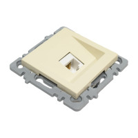 Механизм 1-местной компьютерной розетки Nilson СУ RJ45 CAT6, moda-advantage кремовый, 20122445