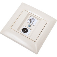 Розетка Metronex Electric Roma Кремовый для LAN + TV FRZ00010133MLK