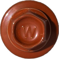 Саморез кровельный по дереву HARDWEX ТМ HWX2-W-P5-4.8x35 мм, св.№1, RAL 8004, 250 шт. 5190000002151