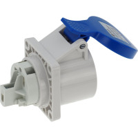 Встраиваемая розетка INPIN 16A/230V/1P+N+E/IP44, фланец 55x55 CA1629