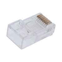 Универсальный коннектор RJ-45 Cabeus быстрой установки под витую пару, категория 6, (для одножильного и многожильного кабеля) 100 шт 8P8C-C6(1.20)-FC