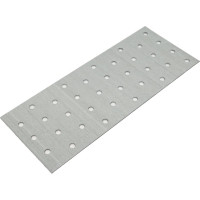 Прямая перфорированная пластитна ЦКИ 80x200x2, отверстия одинакового диаметра, цинк, 5 шт. 25348