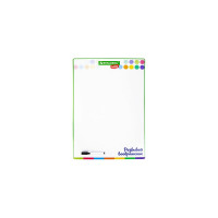 Доска для рисования BRAUBERG Kids с маркером, двусторонняя, в клетку/белая, 34x49 см А3 238153