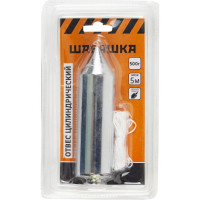Цилиндрический отвес ШАБАШКА металл, шнур 5 м, 500 г 228541