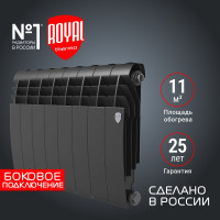 Радиатор ROYAL THERMO BiLiner 350 /Noir Sable VR - 8 секций НС-1196735