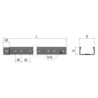 Перфорированный лоток Система КМ 80x300x0,8 L3000 мм Быстрый монтаж ПЛЮС INOX304 LPplus80-300-0.8-3000 INOX304