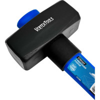 Кувалда vertextools 2000 г, фибергласовая обрезиненная рукоятка 10-12-2000