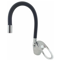 Смеситель для кухни D-Lin с гибким силиконовым изливом, черный D150628-1C