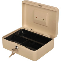Ящик для денег без номинала CACTUS CS-CB-003WT 90x250x180 мм, бежевый, сталь, 1.367 кг 1888932