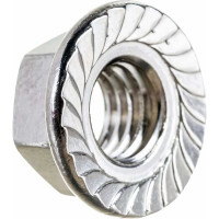 Шестигранная гайка с фланцем и насечками Insparion DIN 6923 нержавеющая сталь А2, M10, 2 шт. ЕВ-00000105