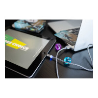Дата-кабель More Choice Smart USB 2.4A для Lightning 8-pin Magnetic нейлон 1м K61Si Dark Grey