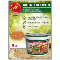 Пропитка POLI-R АКВА-Тонэрол каштан, 9 л 20112