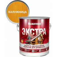 Защитно-декоративное покрытие для дерева АКВАТЕКС ЭКСТРА полуглянцевое, калужница, 2.7 л 259741