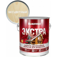 Защитно-декоративное покрытие для дерева АКВАТЕКС ЭКСТРА полуглянцевое, бесцветный, 2.7 л 259737