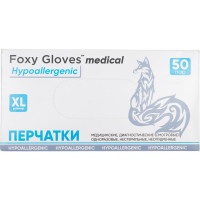Нитриловые перчатки Foxy голубые, 3.5 г, размер ХL, 50 пар/ 100 шт., ви1796411