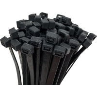 Нейлоновый хомут НЗЭТК 7.6х200 мм, черный 98010