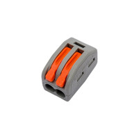 Универсальная клемма НЗЭТК СМК 222-412, 2-проводная серая 0.08-2.5/4 мм² упаковка 50 шт. smk-222-412