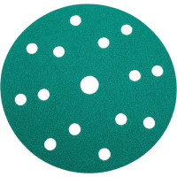 Диск абразивный с липучкой DTC-Film (green) 150 мм, 15 отверстий, P80, 5 шт BRUSHTEX 150G15-80