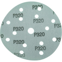 Диск абразивный с липучкой DTC-Film (green) 150 мм, 15 отверстий, P320, 5 шт BRUSHTEX 150G15-320