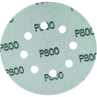 Диск абразивный с липучкой DTC-Film (green) 125 мм, 8 отверстий, P800, 10 шт BRUSHTEX 125G8-800