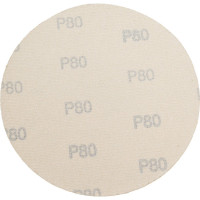 Диск абразивный с липучкой Sandpaper (yellow) 150 мм, без отверстий, P80, 5 шт BRUSHTEX 150Y0-80